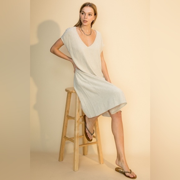 HYFVE Oversized Linen Blend Dress - Picture 3 of 6